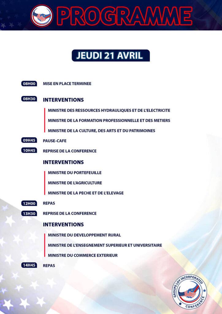 Jour - 2 : Programme du 21 Avril 2022